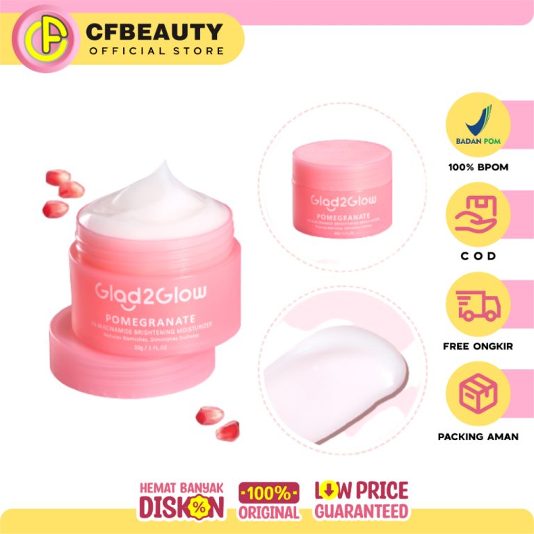 Glad2Glow Pomegrante 5% Niacinamide Brightening Moisturizer