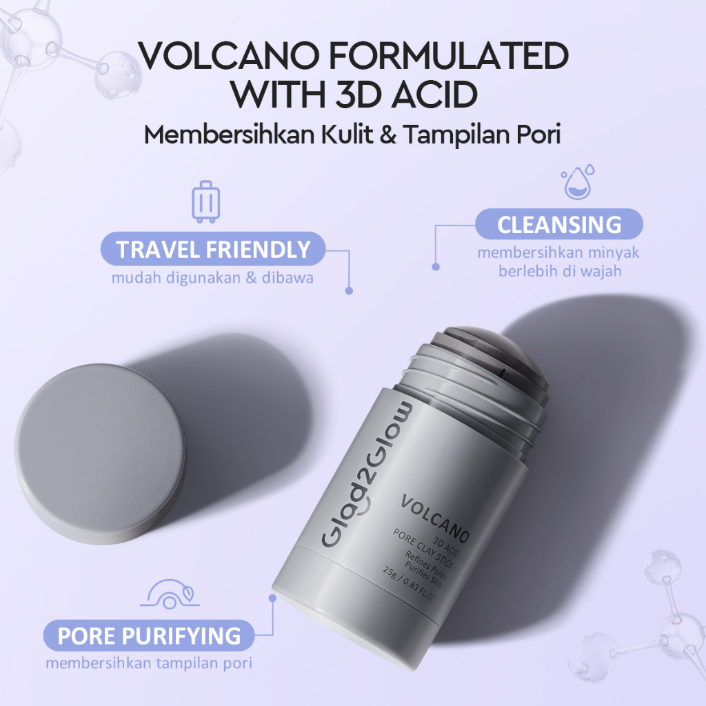 Glad2Glow Volcano 3D Acid Pore Clay Stick