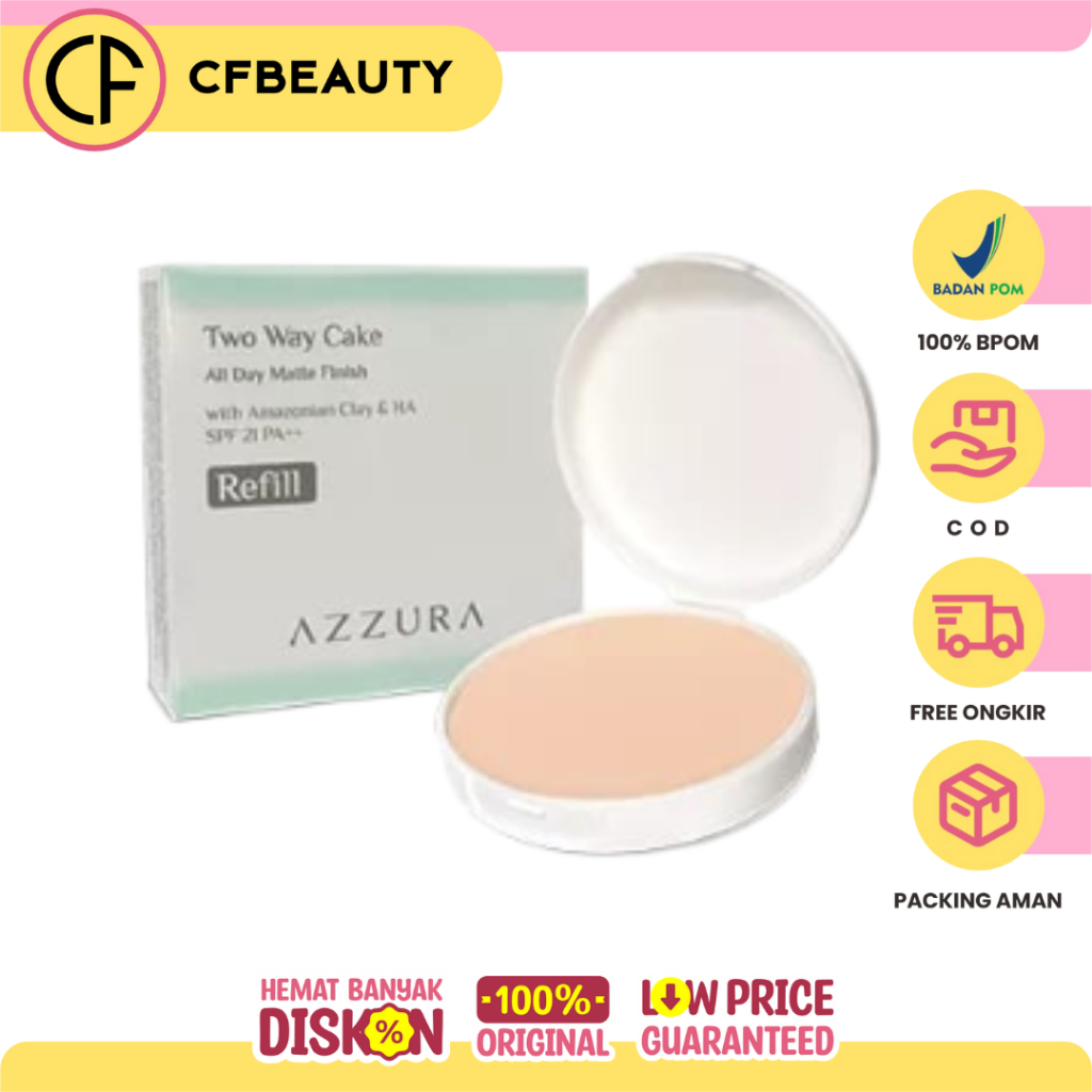 Azzura All Day Matte Finish Two Way Cake Refill 02 Natural