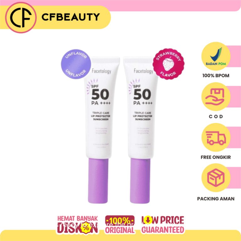 Facetology Triple Care Lip Protector Sunscreen Spf 50 Pa++++ Unflavored 5ml