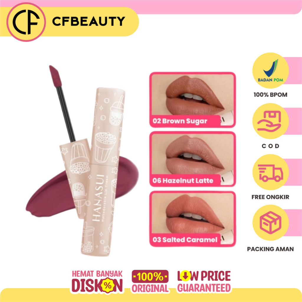 Hanasui Mattedorable Lip Cream Boba Edition
