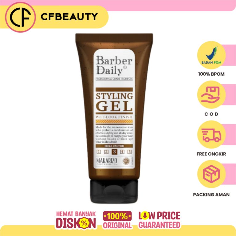 Barber Daily Styling Gel Wet-Look Finish Hold Factor 200ml