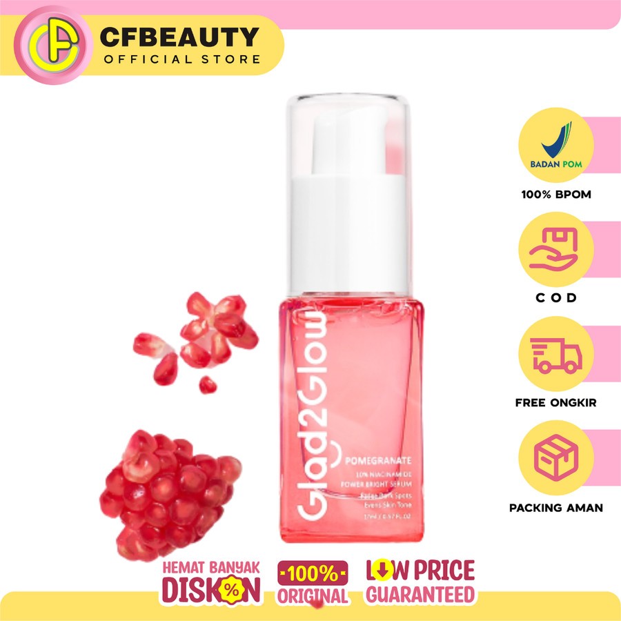 Glad2Glow Pomegranate Niacinamide 10% Power Bright Serum 17Ml