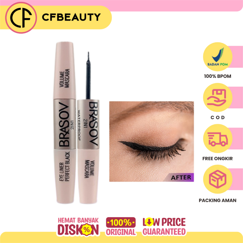 Brasov 2in1 Volume Mascara & Eyeliner Perfect Black