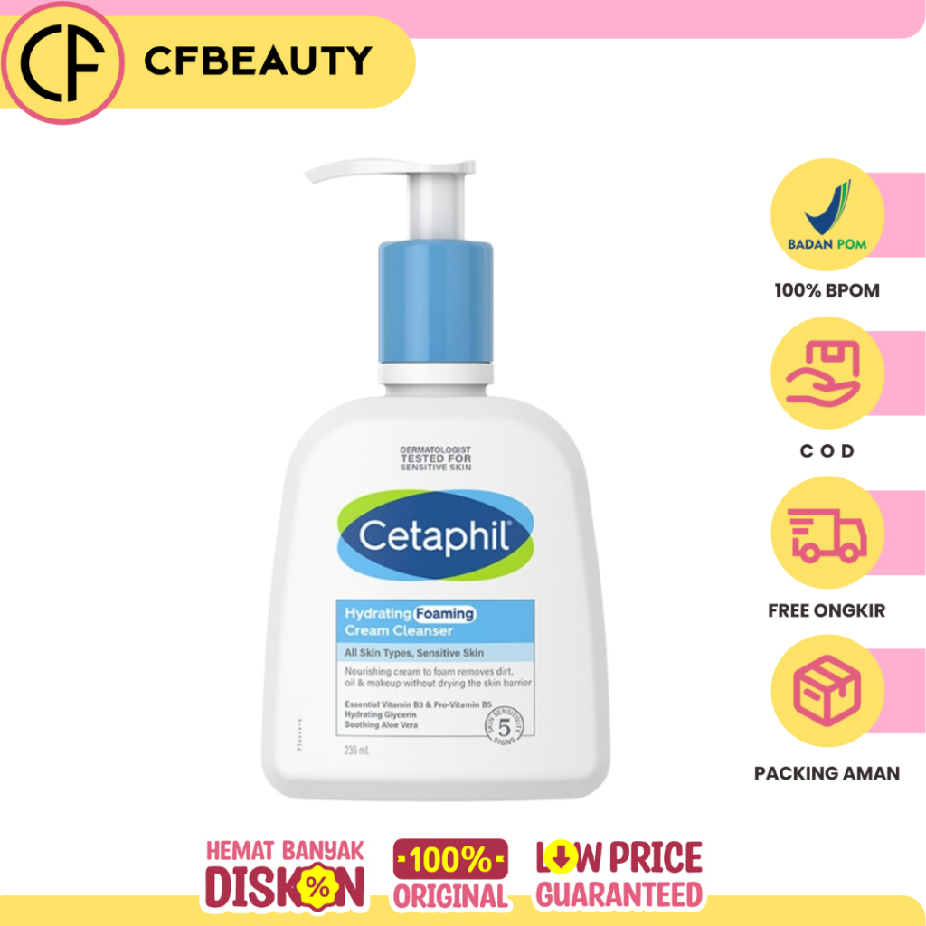 Cetaphil Hydrating Foaming Cream Clenaser 236ml Zz1