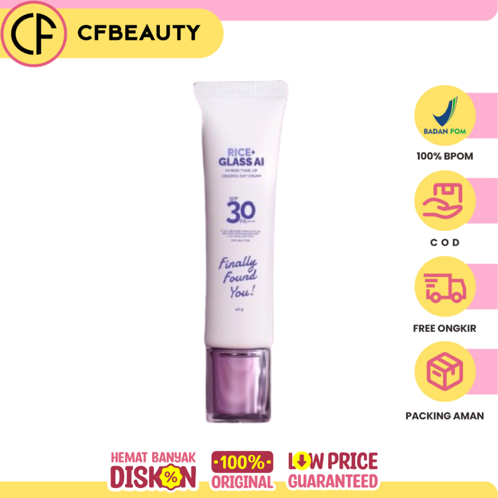 Finally Found You Rice Glass AI Hybrid Tone Up Essence Day Cream SPF 30 40g