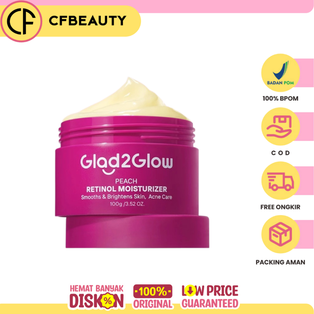 Glad2Glow Peach Retinol Moisturizer 100g