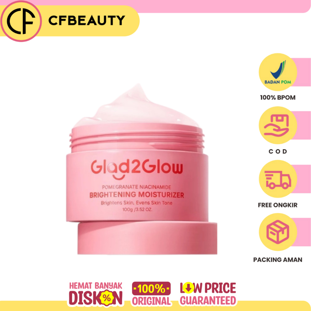 Glad2Glow Pomegranate Niacinamide Brightening Moisturizer Jar 100g