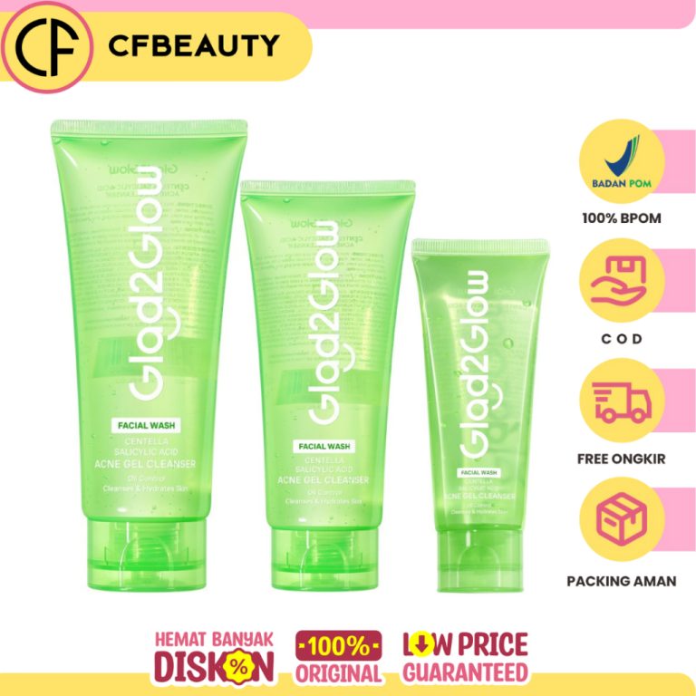 Glad2glow Centella Salicylic Acid Acne Gel Cleanser 70ml