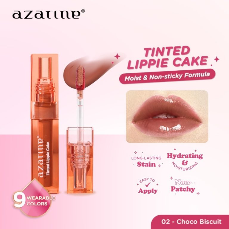 Azarine Tinted Lippie Cake Liptint Choco Biscuit