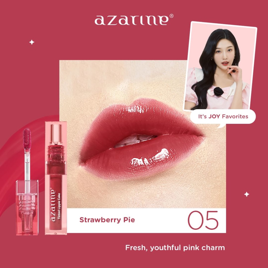 Azarine Tinted Lippie Cake Liptint Strawberry Pie