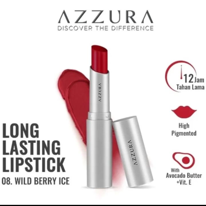 Azzura Long Lasting Lipstick 08 Wild Berry Ice