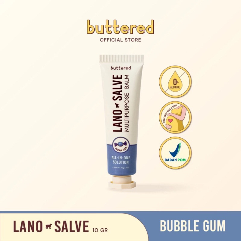Buttered Lanosalve Multipurpose Balm Bubble Gum