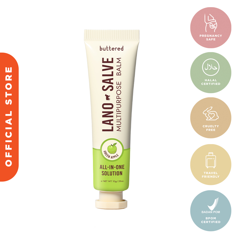 Buttered Lanosalve Multipurpose Balm Green Apple