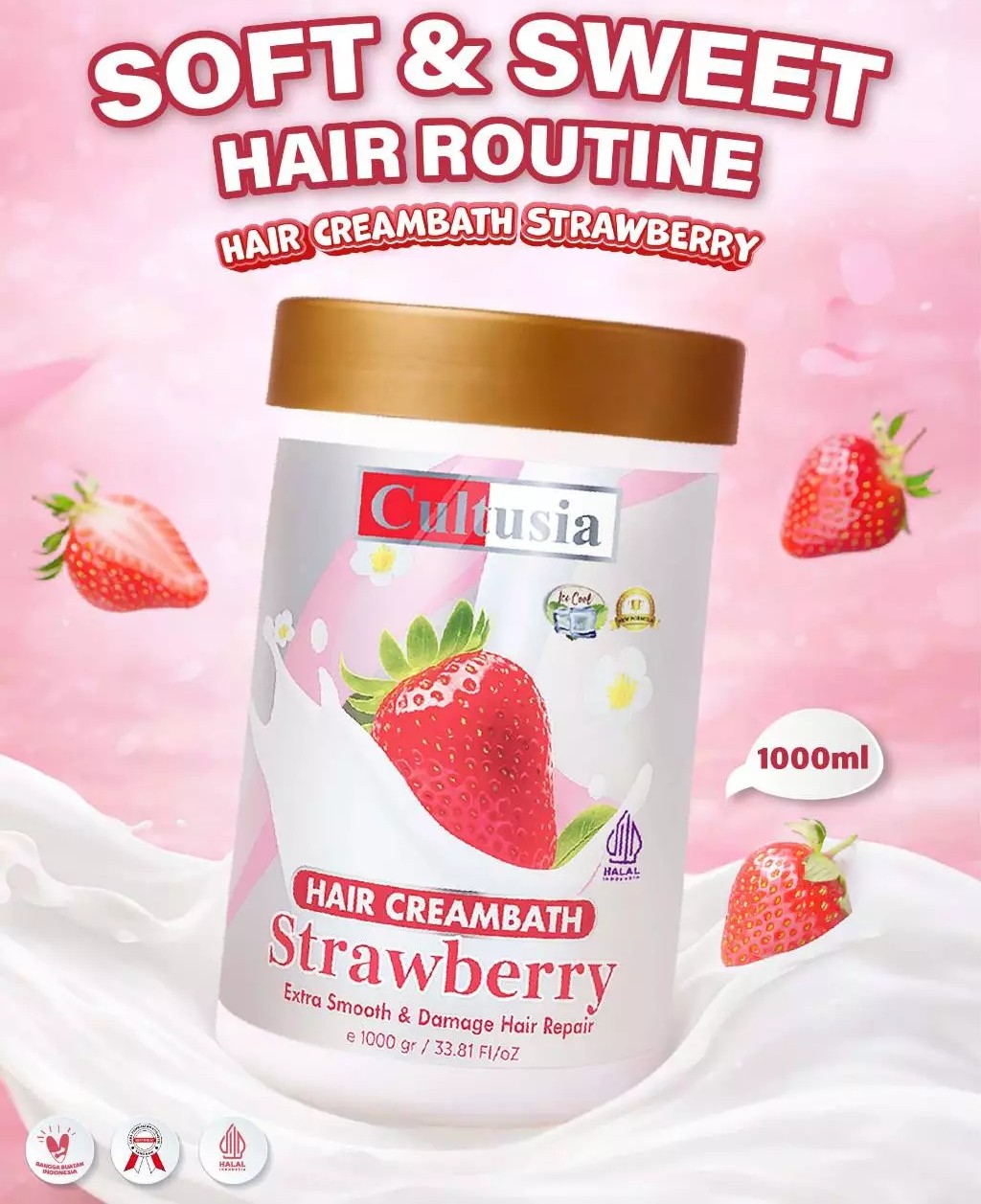Cultusia Hair Creambath Strawberry