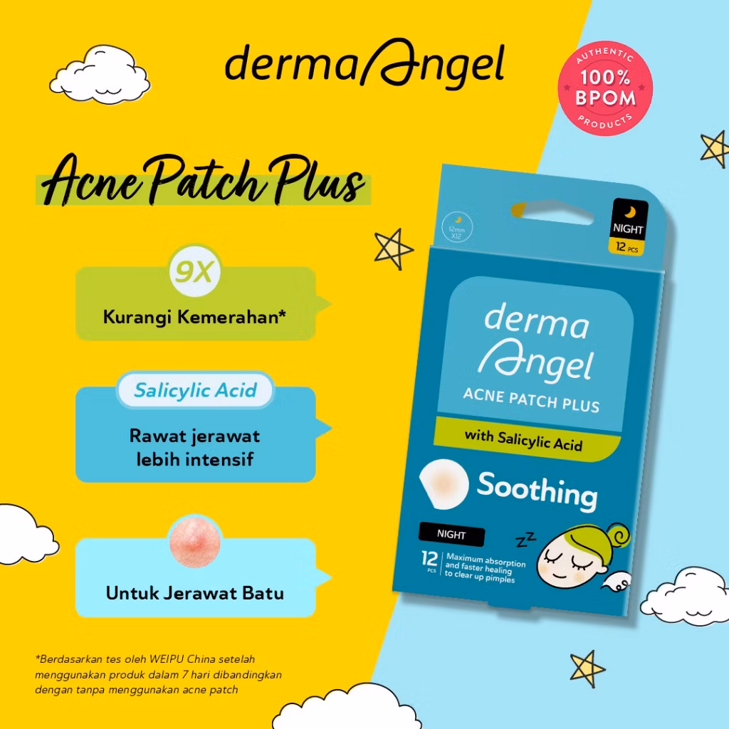 Derma Angel Acne Patch Plus With Salicylid Acid Night Isi 12
