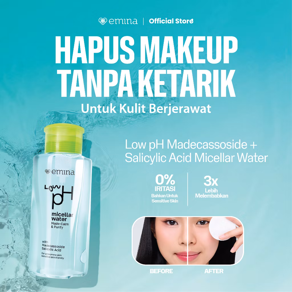 Emina Micellar Water Low Ph Made-Malm & Purify 125Ml