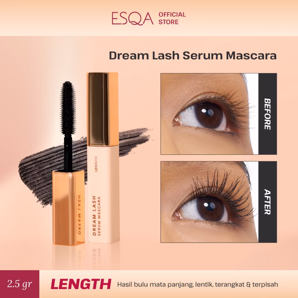Esqa Dream Lash Serum Mascara – Dramatic Extra Length & Volume