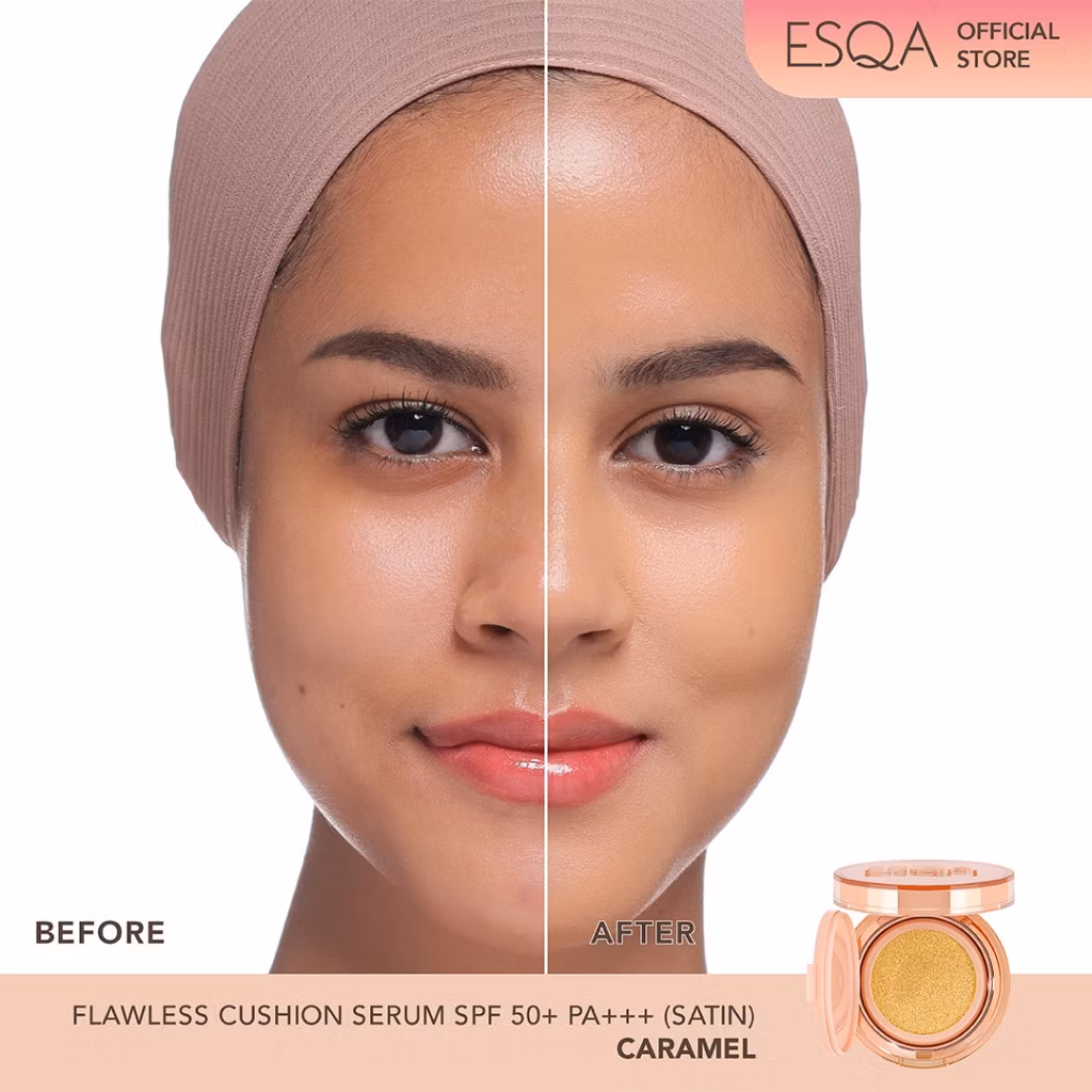 Esqa Flawless Cushion Serum Satin Caramel