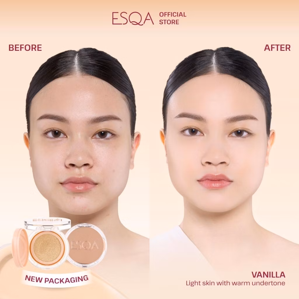 Esqa Flawless Cushion Serum SPF 50+ PA++++ Velvet Matte Vanilla