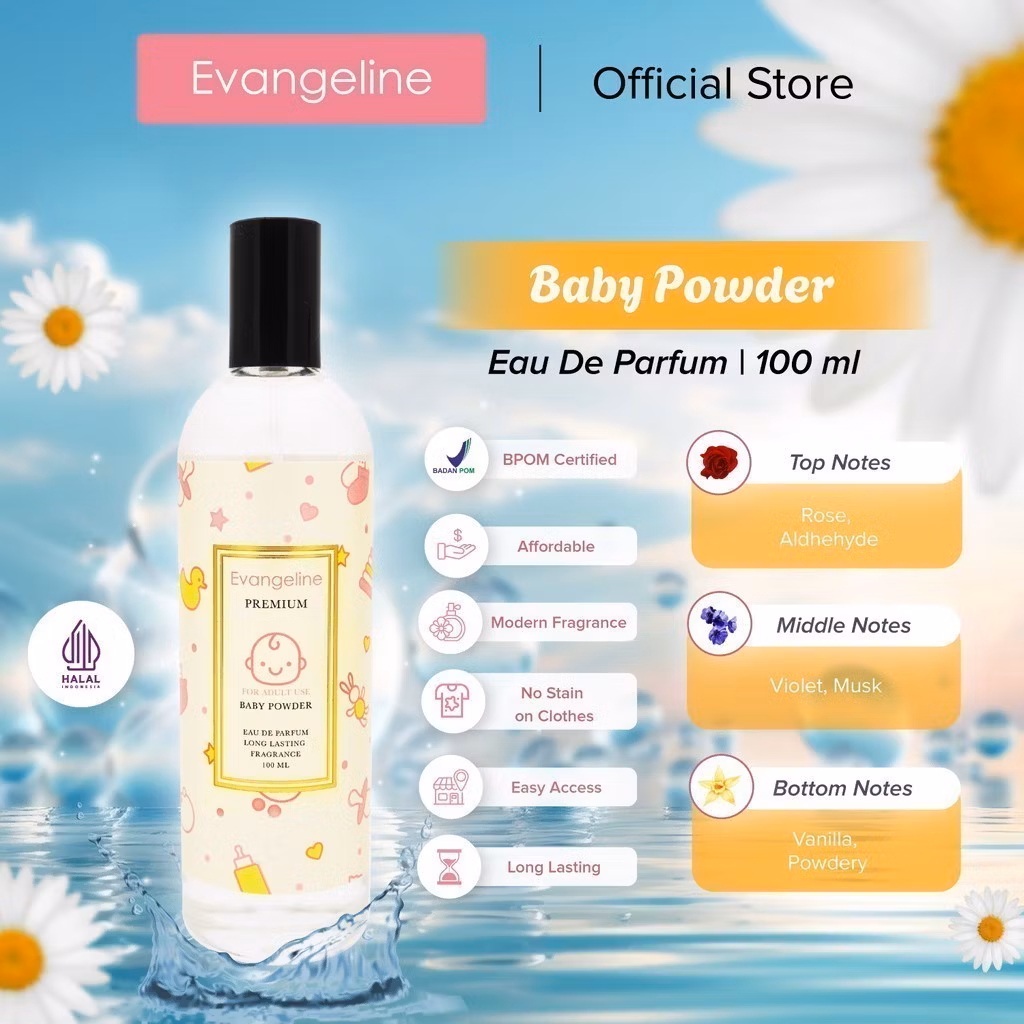 Evangelin Premium Baby Powder 100ml
