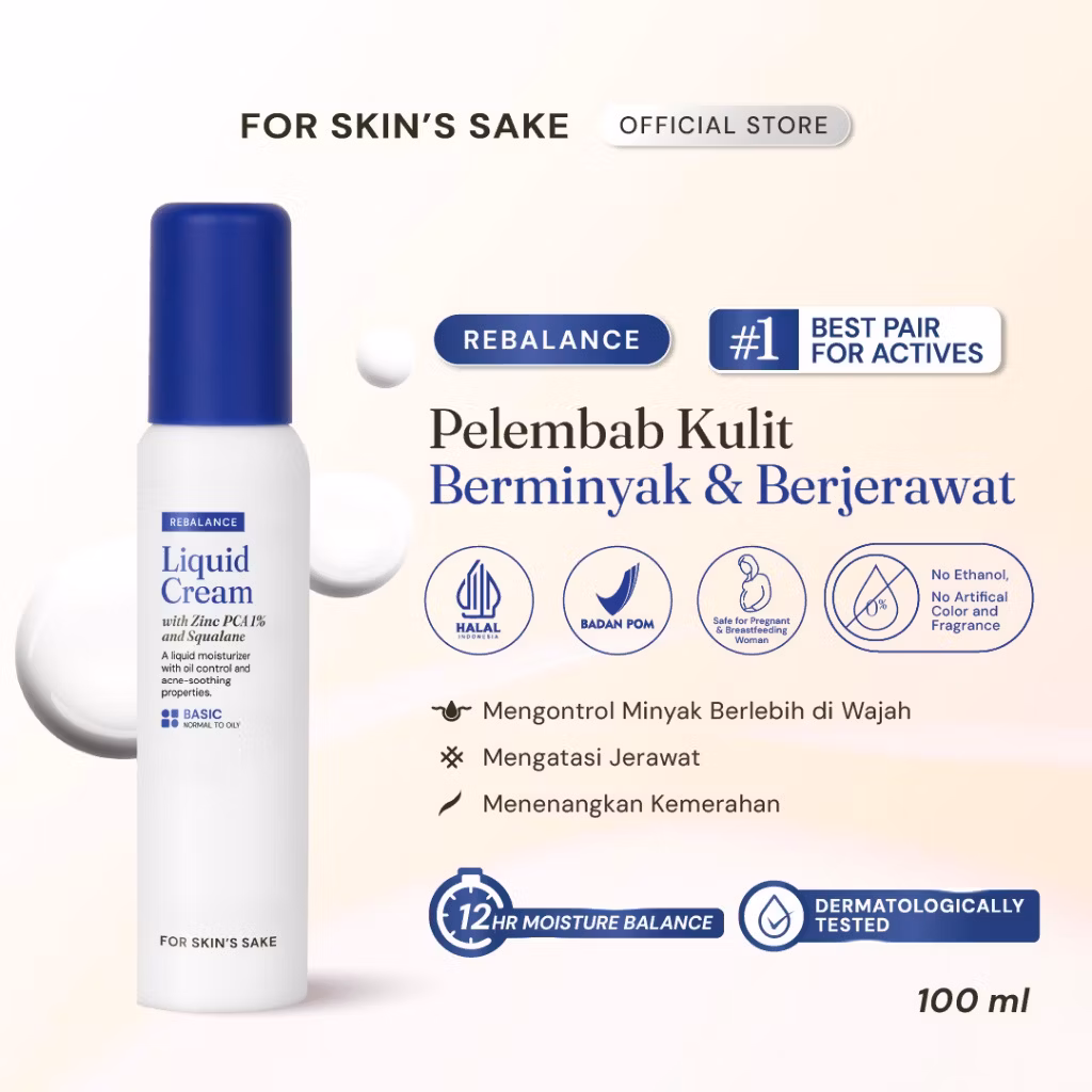 For Skin’S Sake Liquid Cream With Zinc Pca 1% And Squalane 100Ml