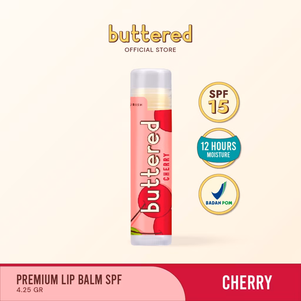 Buttered Premium Lip Balm Cherry