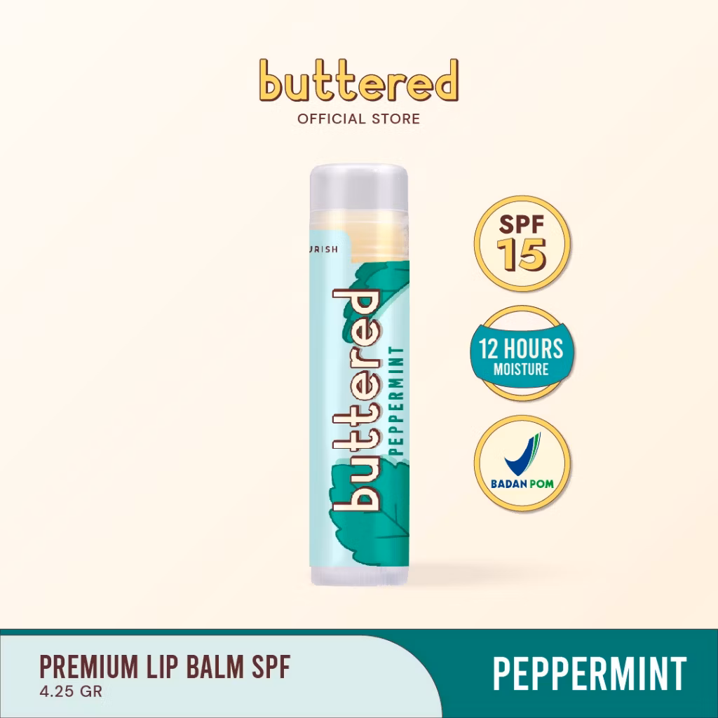 Buttered Premium Lip Balm Peppermint