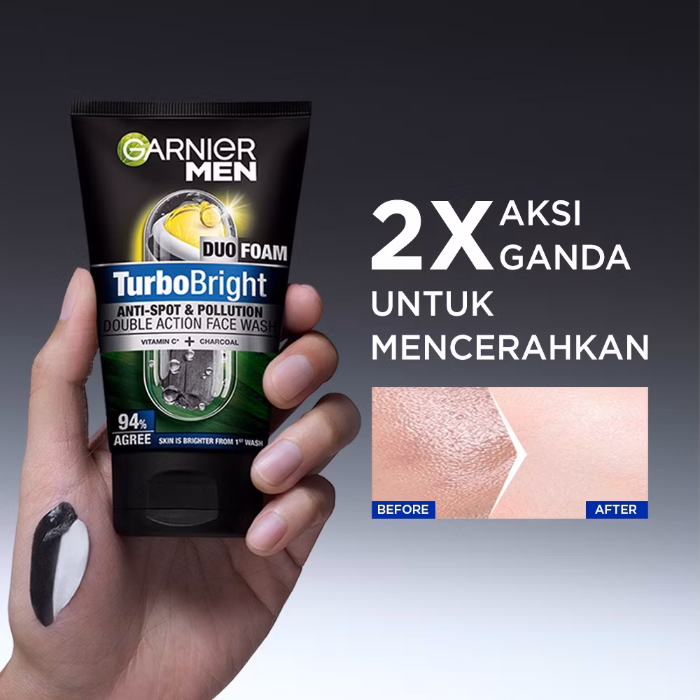 Garnier Duo Foam Turbo Bright Face Wash 100ml