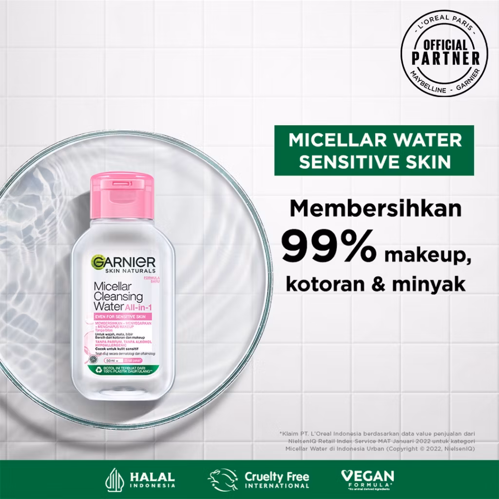 Garnier Clean Micellar Water 50ml-Pink
