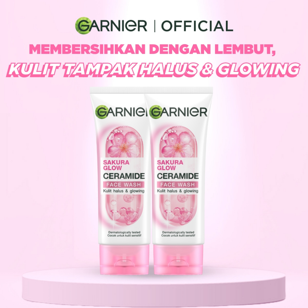 Garnier Sakura Glow White Foam Face Wash 100ml