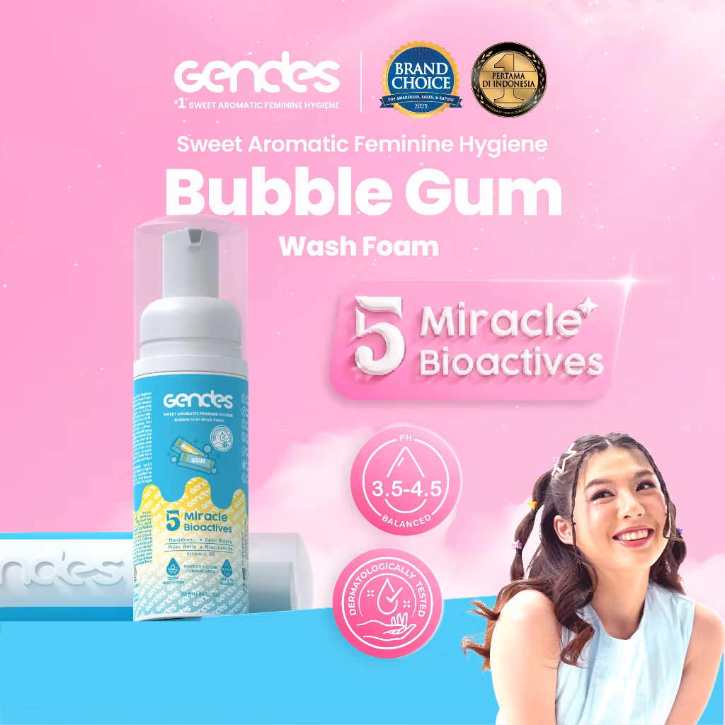 Gendes Feminime Hygiene Bubble Gum Wash Foam 55ml