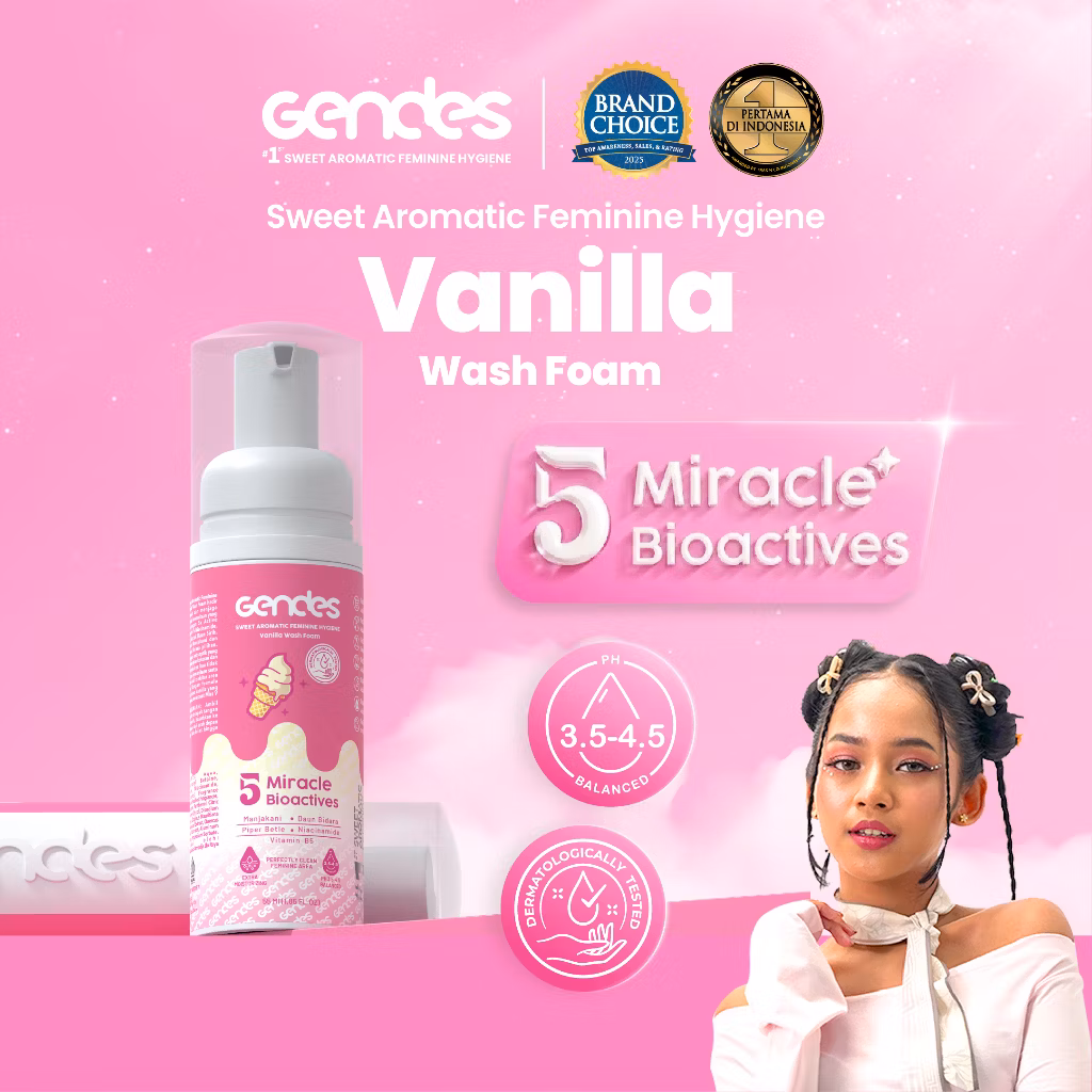 Gendes Feminime Hygiene Vanilla Wash Foam 55ml
