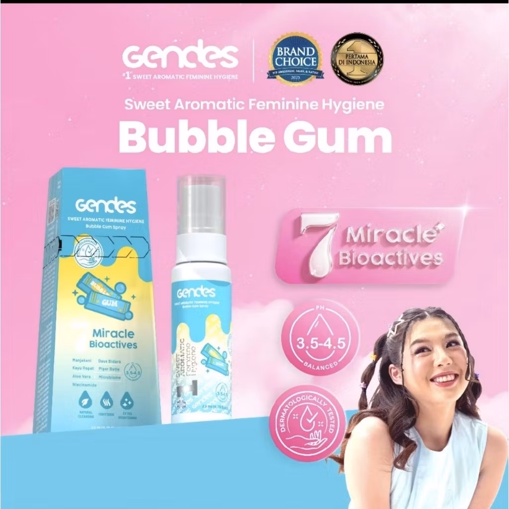 Gendes Feminime Hygiene Bubble Gum Spray 23ml