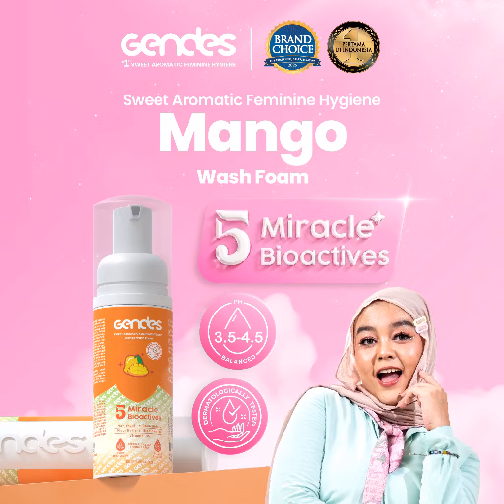Gendes Feminime Hygiene Mango Wash Foam 55ml