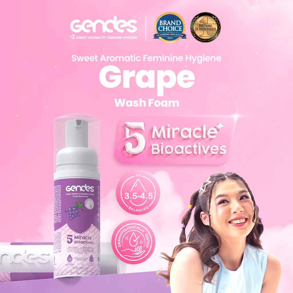 Gendes Feminime Hygiene Grape Wash Foam 55ml