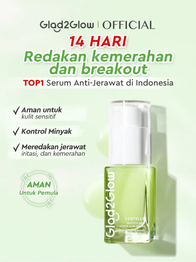 Glad2Glow Centela 2% Salycilid Acid Power Clear Acne Serum 17Ml