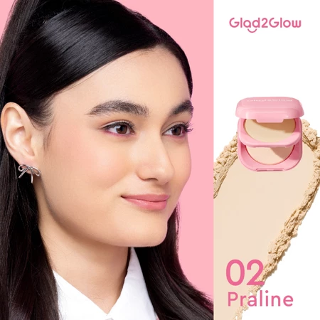 Glad2glow Perfect Blurring Powder Foundation 02 Praline