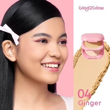 Glad2glow Perfect Blurring Powder Foundation 04 Ginger