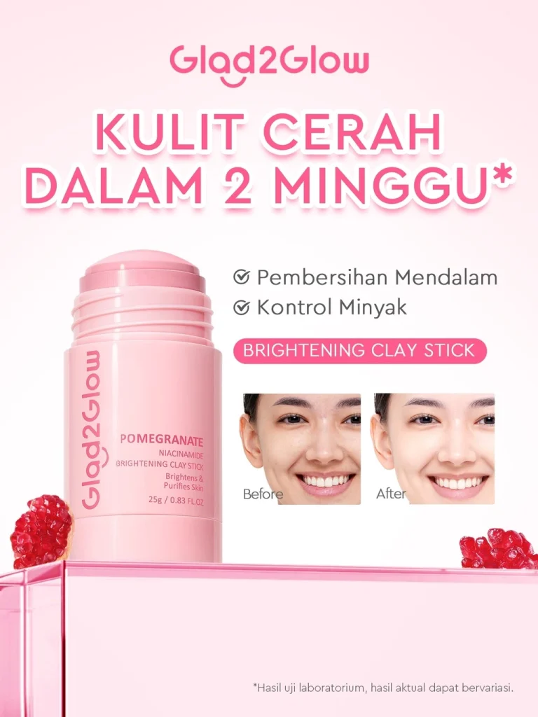 Glad2glow Pomegranate Niacinamide Brightening Clay Stick