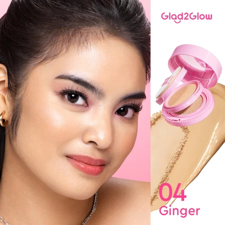 Glad2Glow 2 In 1 Perfect Fair Cushion Powder 04 Ginger