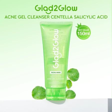 Glad2glow Centella Salicylic Acid Acne Gel Cleanser 150ml