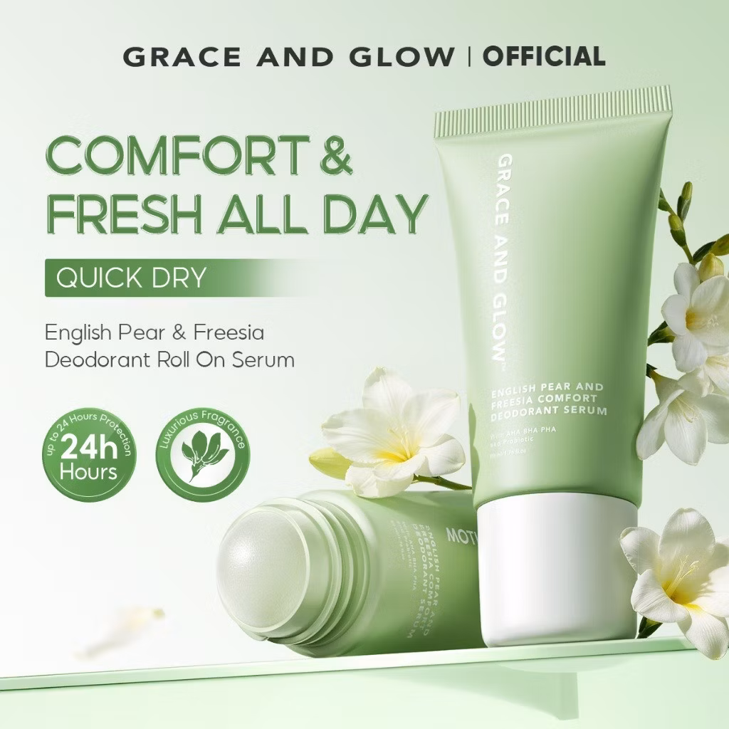 Gng English Pear And Freesia Comfort Fresh All Day Deodorant Roll On Serum 50 Ml