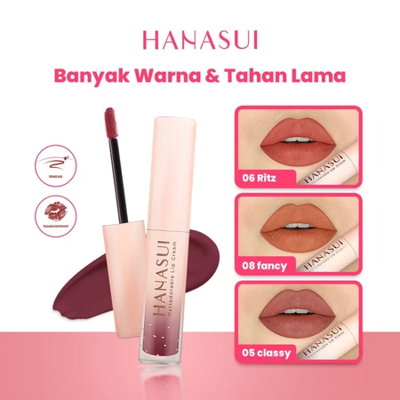 Hanasui Mattedorable Lip Cream No 15 Flame