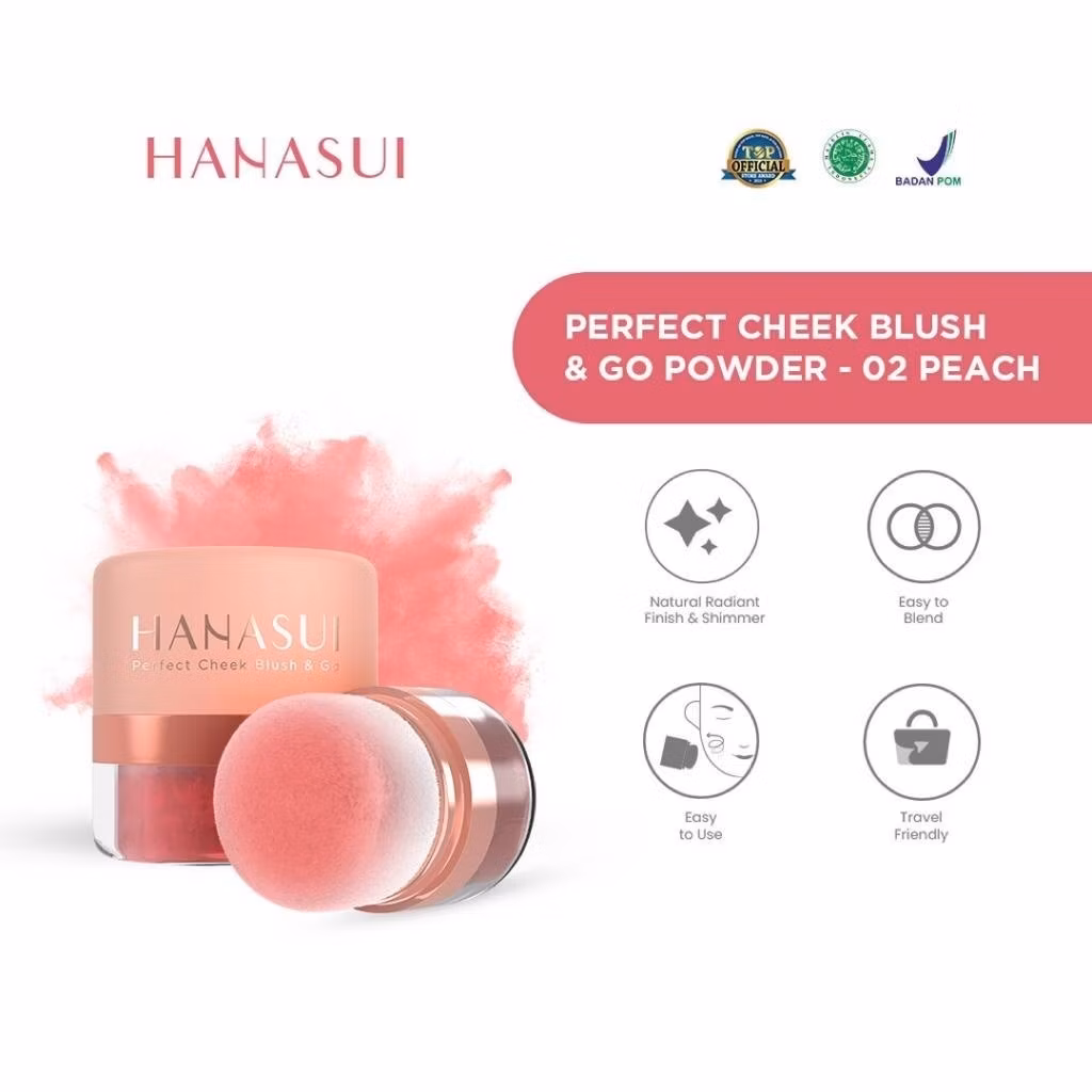 Hanasui Perfect Cheek Blush & Go Powder Peach