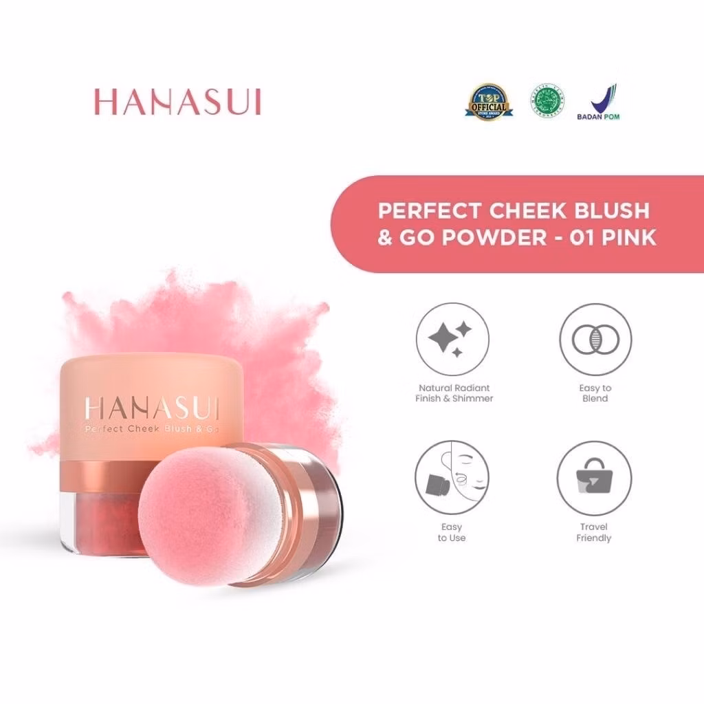 Hanasui Perfect Cheek Blush & Go Powder Pink