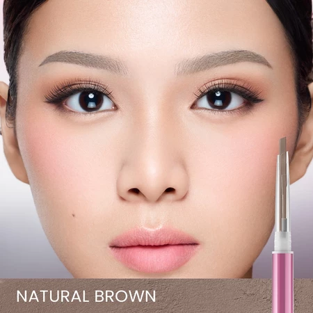 Hanasui 2 In 1 Browmatic Definer Shade 01 Natural Brown