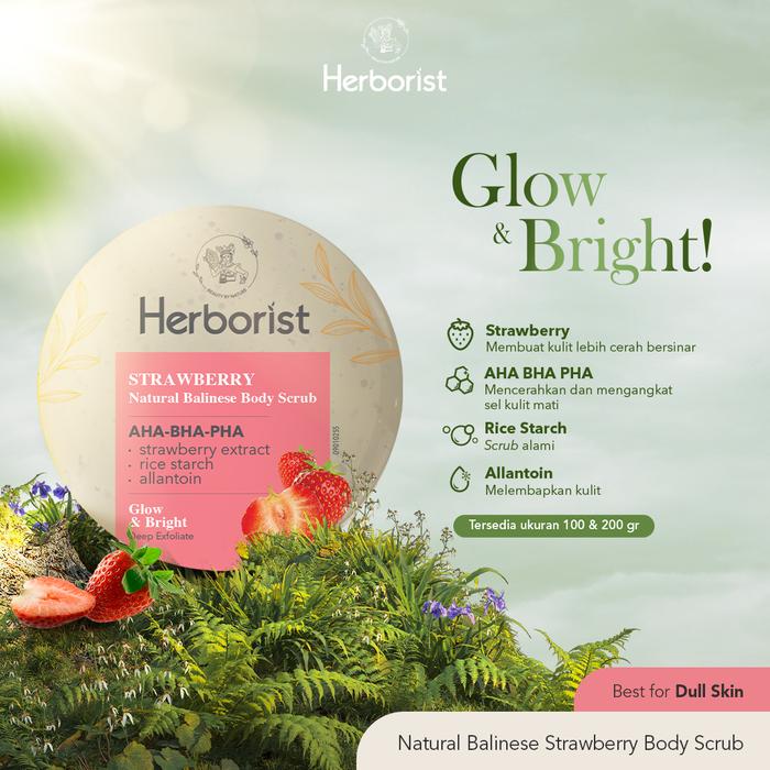 Herborist Natural Balinese Body Scrub Strawberry 100gr