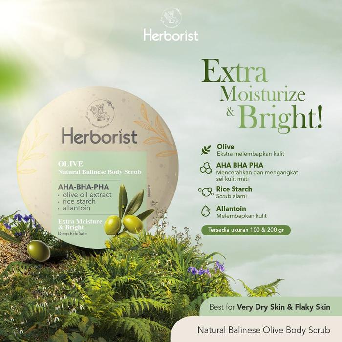 Herborist Natural Balinese Body Scrub Olive 100gr