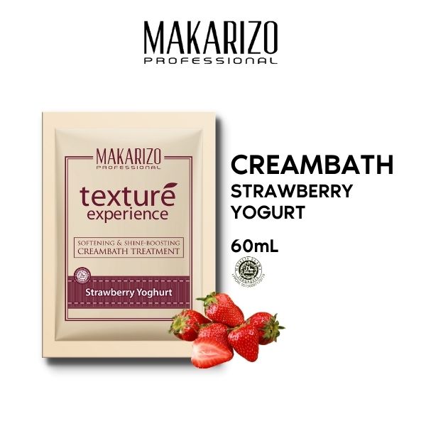 Makarizo Professional Texture Experience Creambath Strawberry Yoghurt 60ml